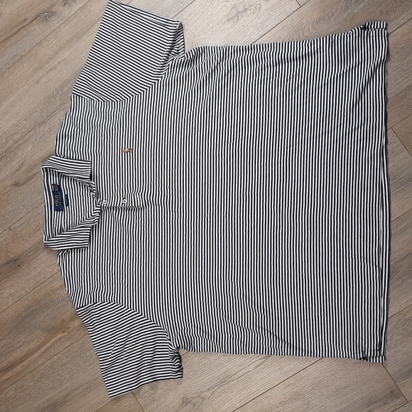 Polo Ralph Lauren navy & white striped short sleeve polo golf shirt, size XXL - Picture 1 of 8